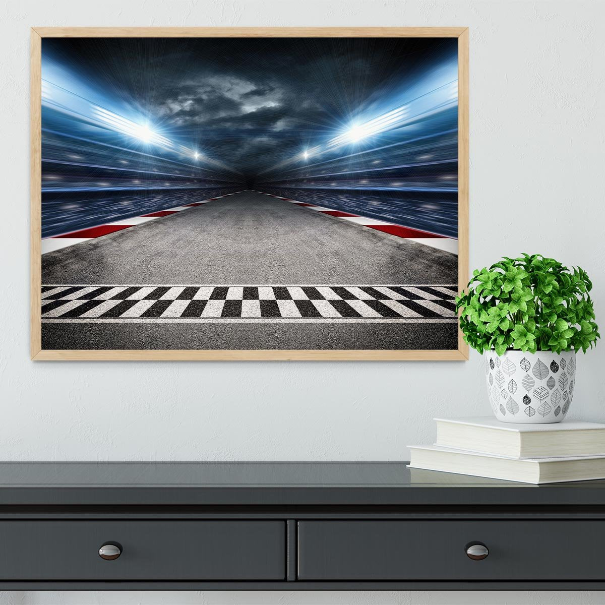 Race Track Framed Print - Canvas Art Rocks - 4