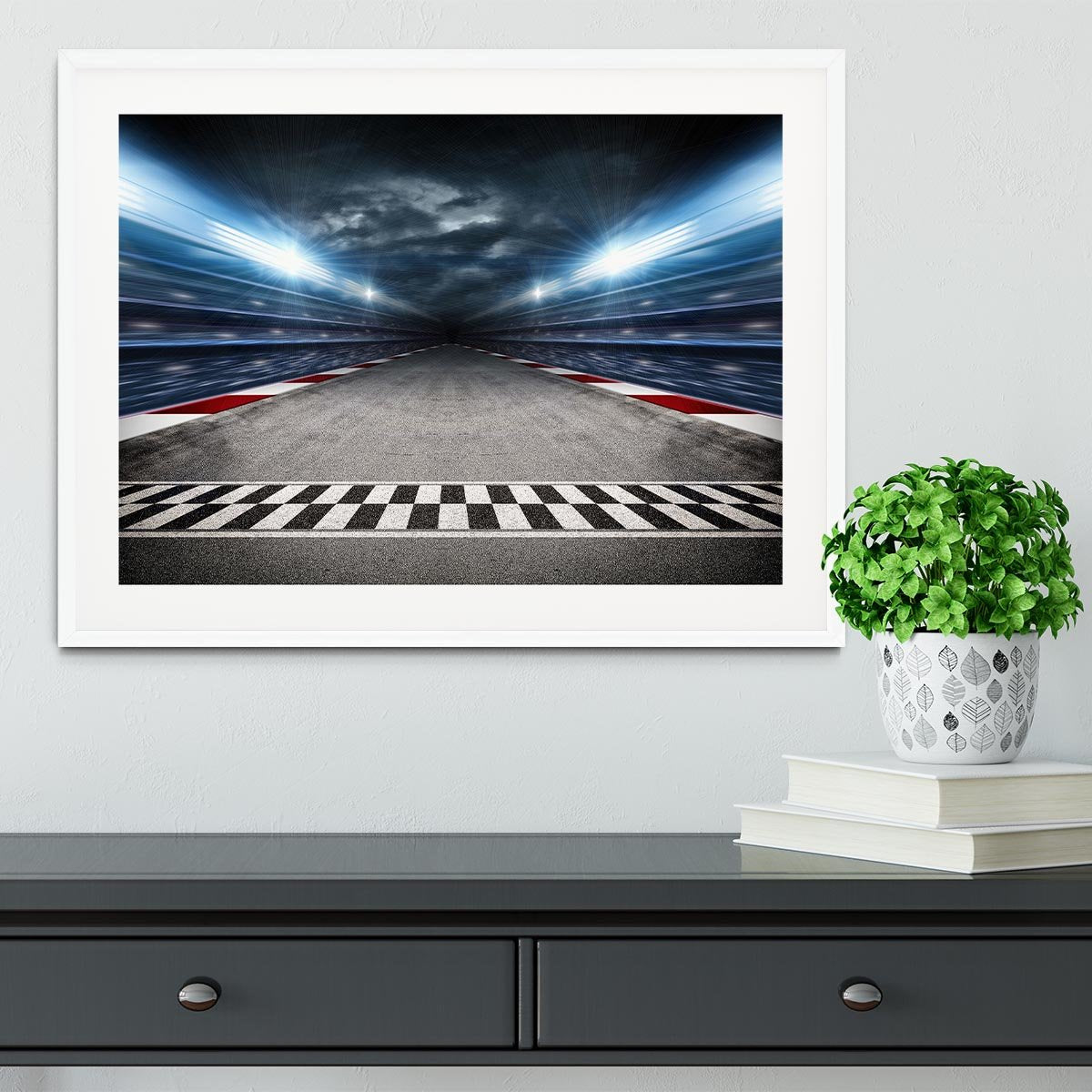 Race Track Framed Print - Canvas Art Rocks - 5