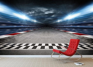 Race Track Wall Mural Wallpaper - Canvas Art Rocks - 2