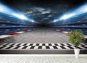 Race Track Wall Mural Wallpaper - Canvas Art Rocks - 4