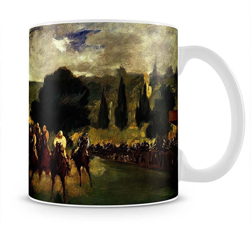 Race at Longchamp by Manet Mug - Canvas Art Rocks - 1