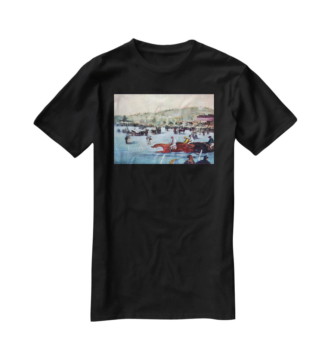 Races at the Bois de Boulogne by Manet T-Shirt - Canvas Art Rocks - 1