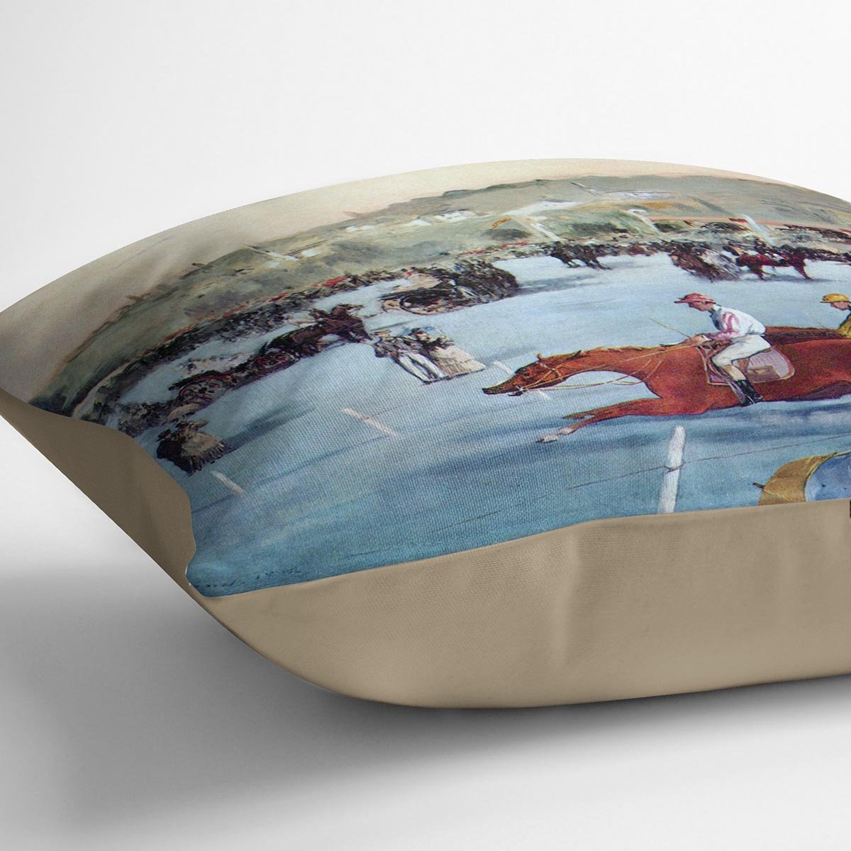 Races at the Bois de Boulogne by Manet Throw Pillow