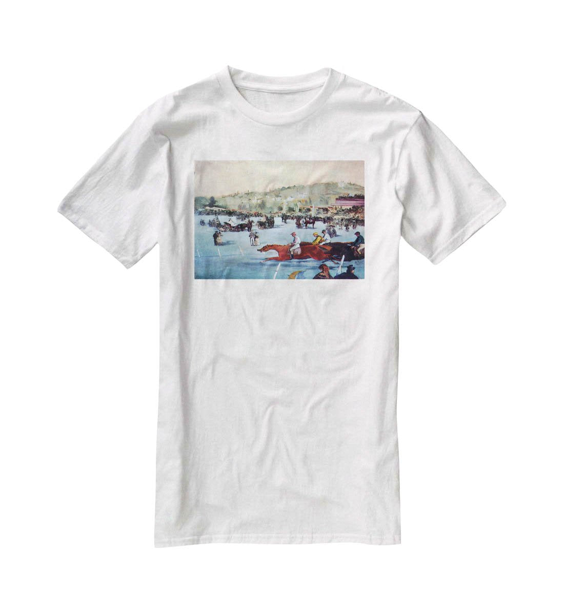 Races at the Bois de Boulogne by Manet T-Shirt - Canvas Art Rocks - 5
