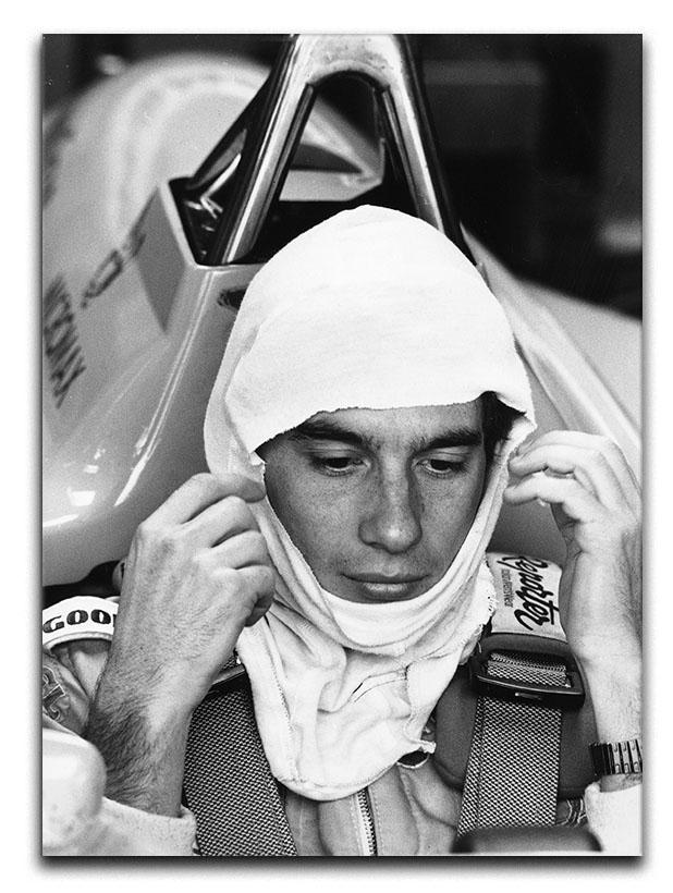 Racing driver Ayrton Senna at Silverstone Canvas Print or Poster  - Canvas Art Rocks - 1