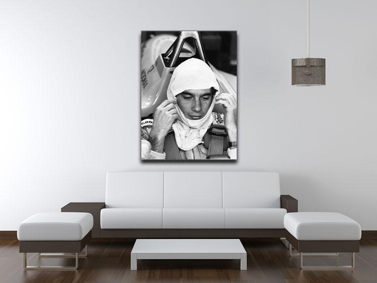 Racing driver Ayrton Senna at Silverstone Canvas Print or Poster - Canvas Art Rocks - 4
