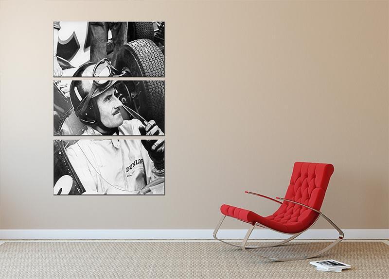 Racing driver Graham Hill 3 Split Panel Canvas Print - Canvas Art Rocks - 2