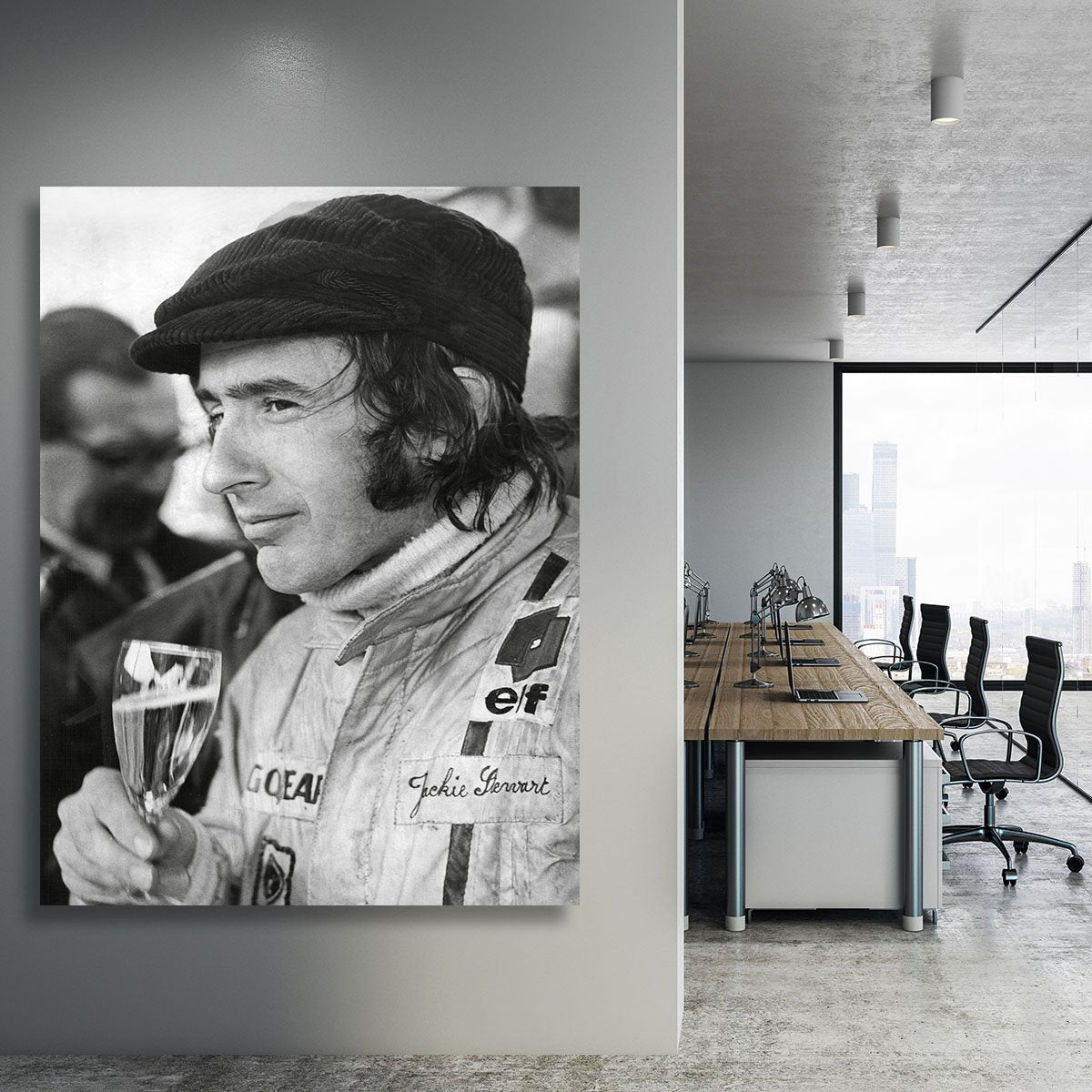 Racing driver Jackie Stewart in 1971 Canvas Print or Poster