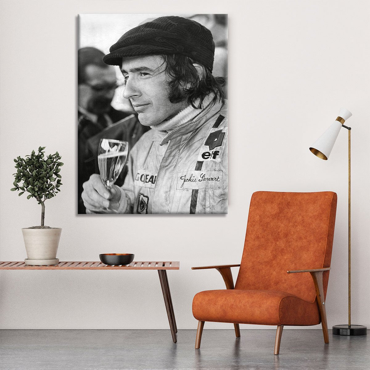 Racing driver Jackie Stewart in 1971 Canvas Print or Poster