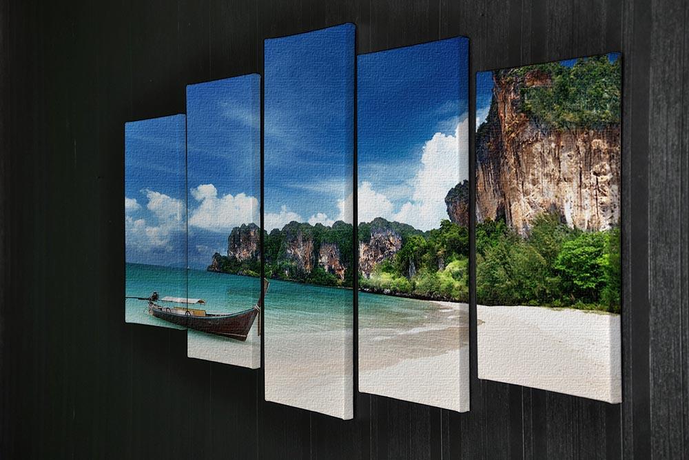 Railay beach in Krabi Thailand 5 Split Panel Canvas - Canvas Art Rocks - 2