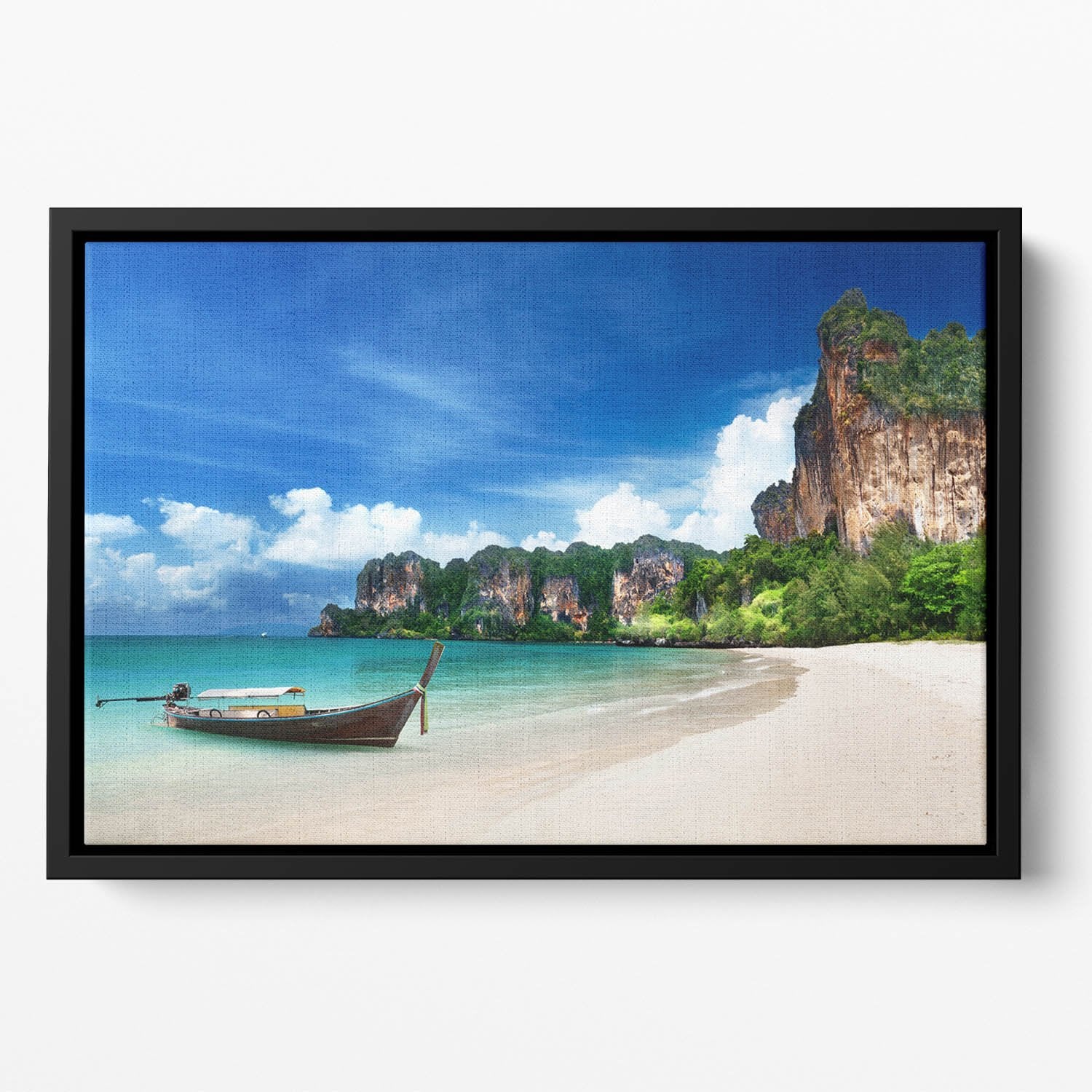 Railay beach in Krabi Thailand Floating Framed Canvas