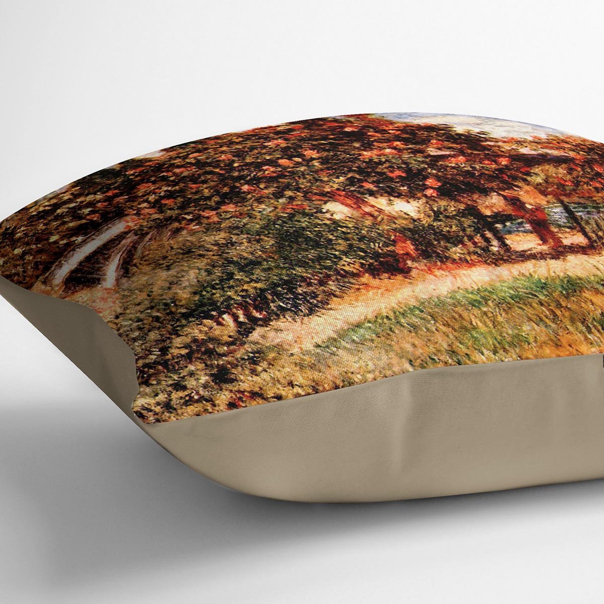 Railway bridge of Chatou by Renoir Throw Pillow