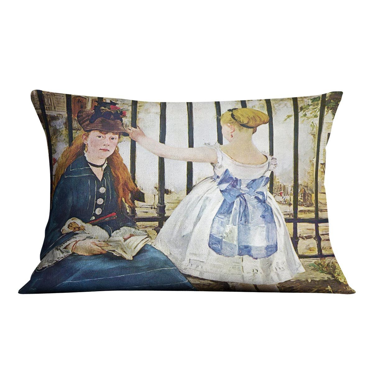 Railway by Manet Throw Pillow