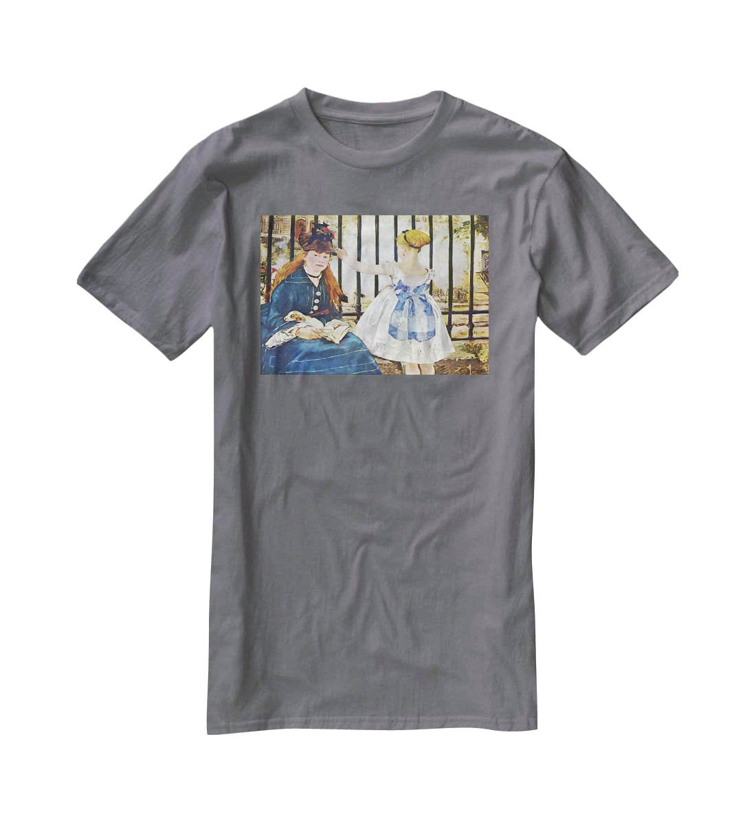 Railway by Manet T-Shirt - Canvas Art Rocks - 3