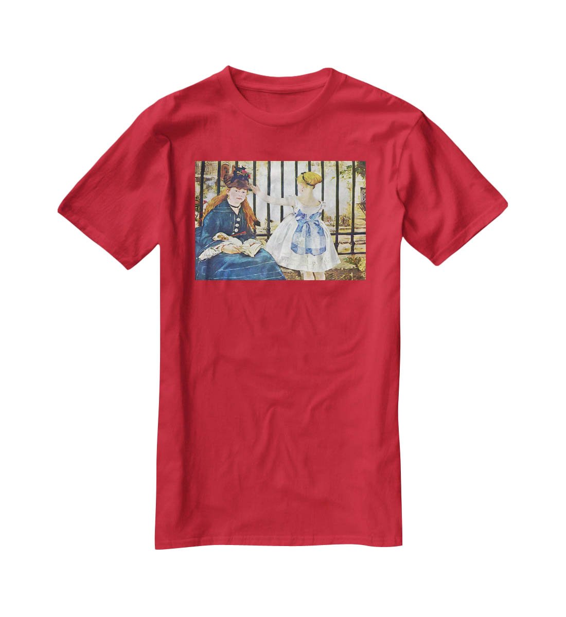 Railway by Manet T-Shirt - Canvas Art Rocks - 4