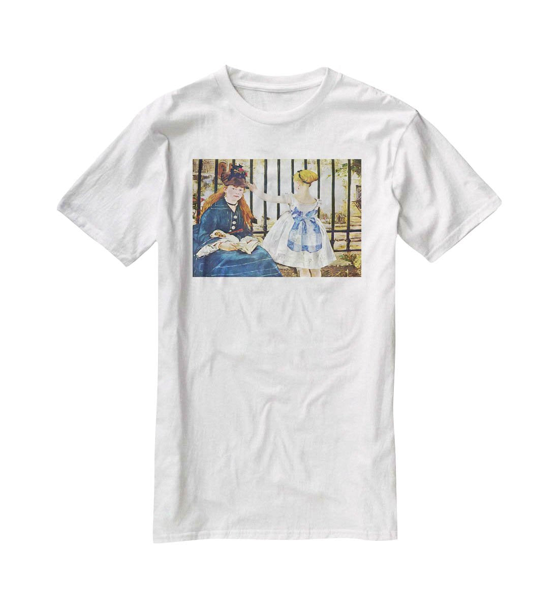 Railway by Manet T-Shirt - Canvas Art Rocks - 5