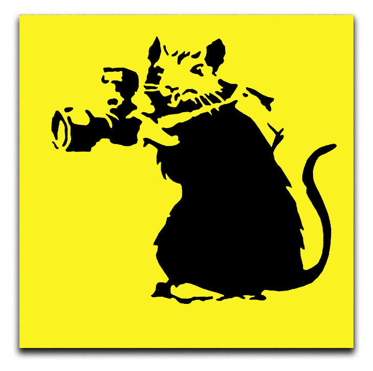 Banksy Rat With Camera Canvas Print & Poster - US Canvas Art Rocks