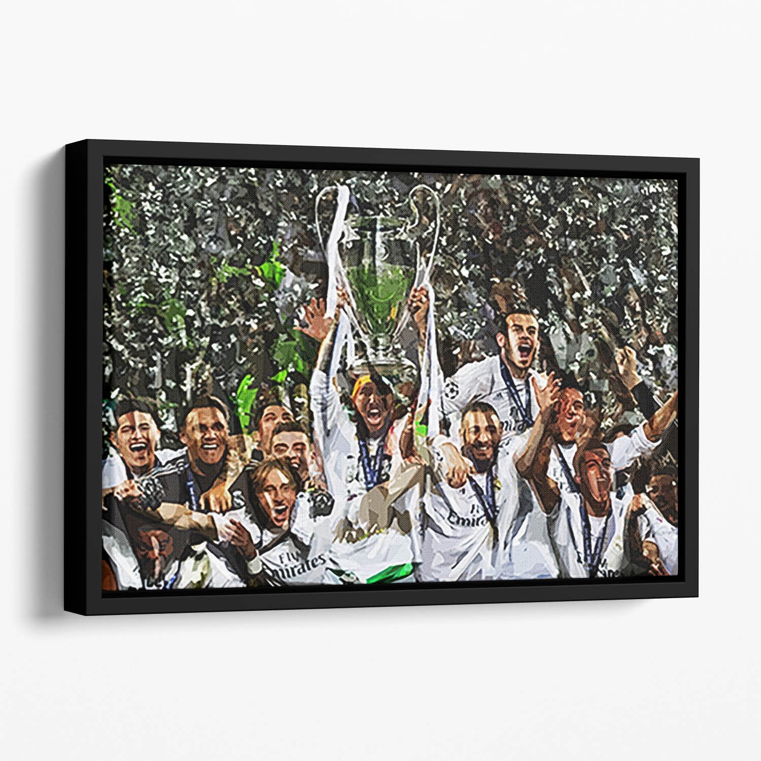 Real Madrid Champions League 2017 Floating Framed Canvas