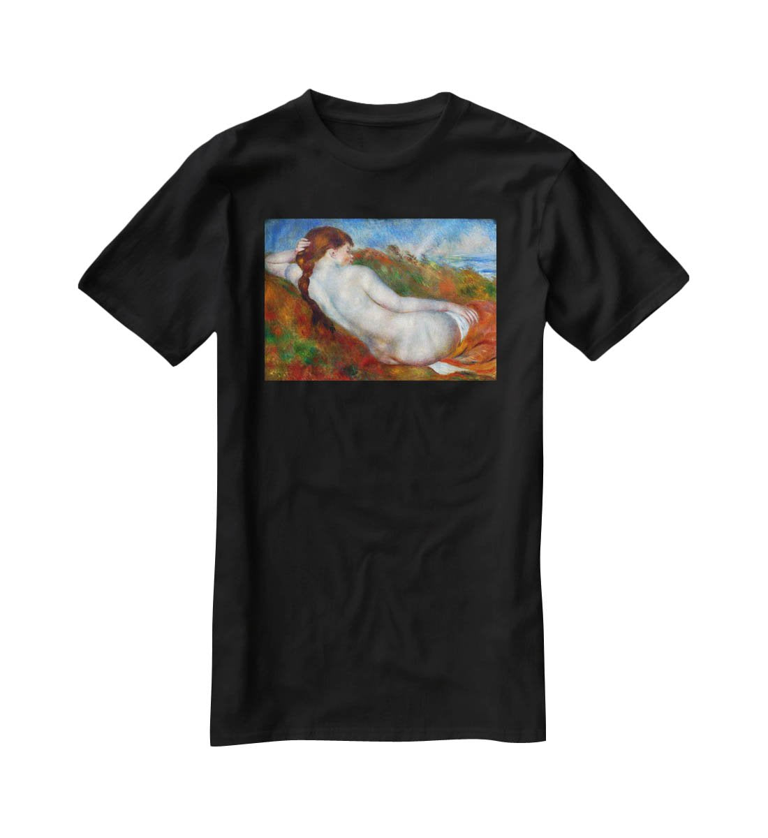 Reclining nude by Renoir T-Shirt - Canvas Art Rocks - 1
