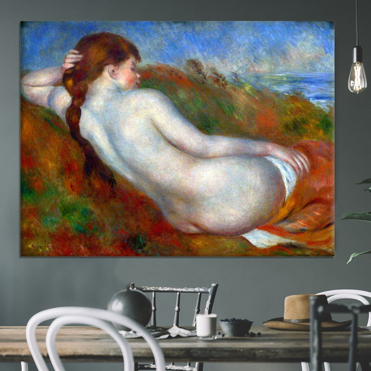 Reclining nude by Renoir Canvas Print or Poster
