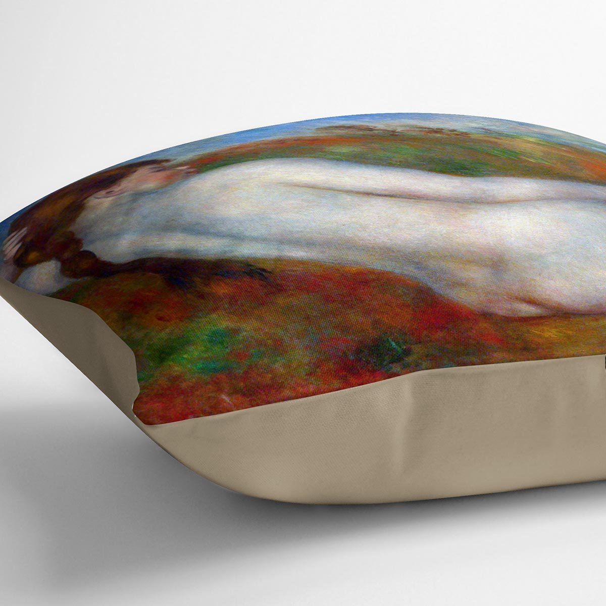Reclining nude by Renoir Throw Pillow