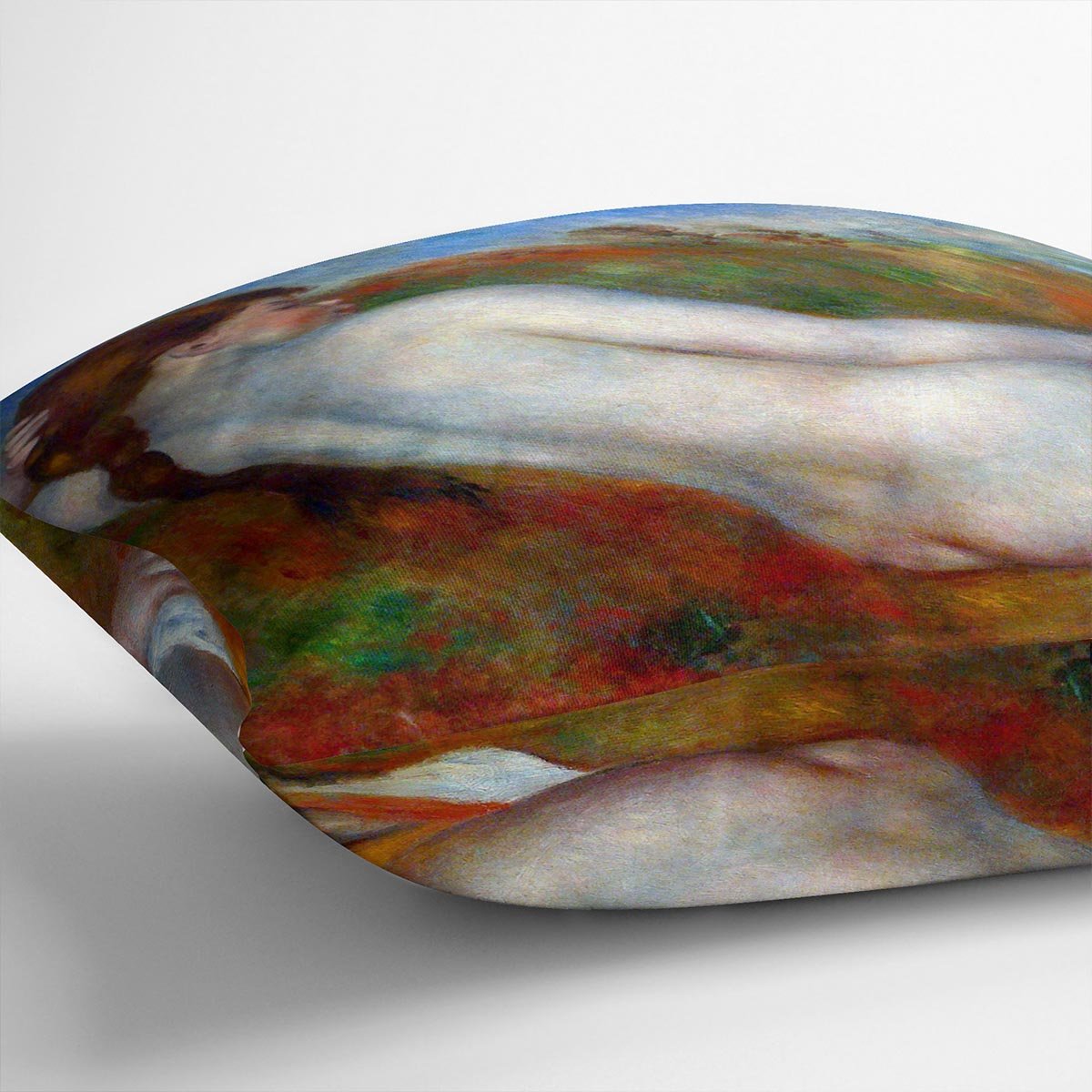 Reclining nude by Renoir Throw Pillow
