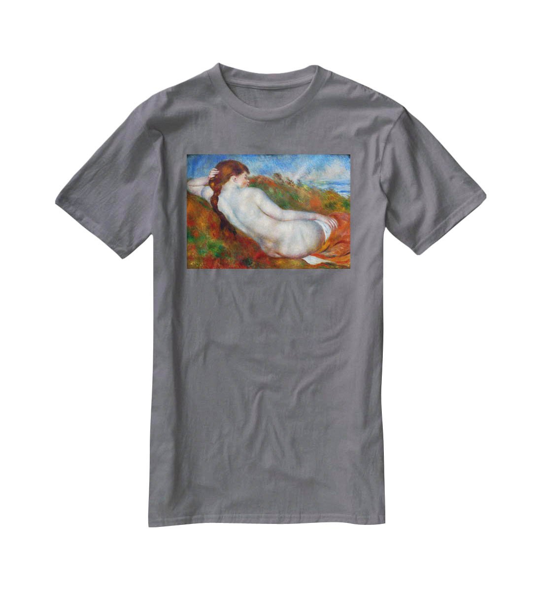 Reclining nude by Renoir T-Shirt - Canvas Art Rocks - 3