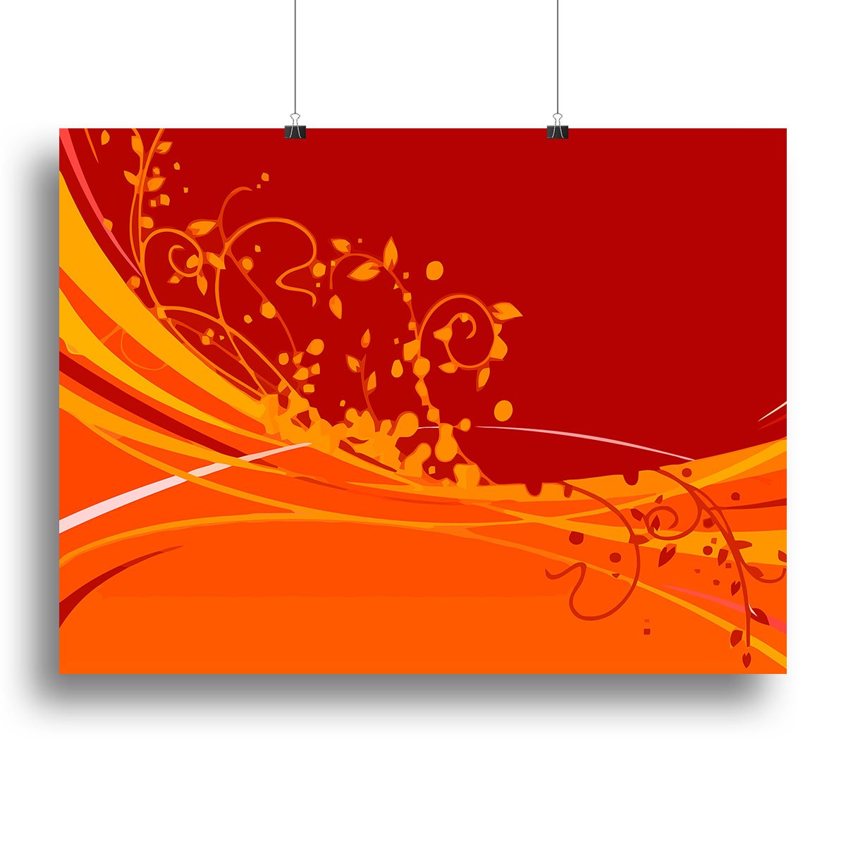 Red Abstract Canvas Print or Poster
