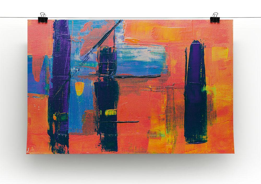 Red And Blue Abstract Painting Canvas Print or Poster - Canvas Art Rocks - 2