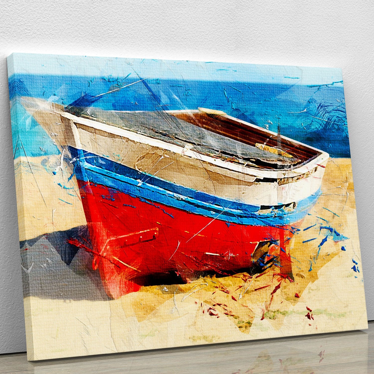 Red Boat Canvas Print or Poster