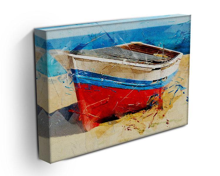 Red Boat Canvas Print or Poster - Canvas Art Rocks - 3