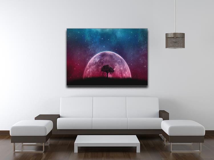 Red Moon Print - Canvas Art Rocks - 4