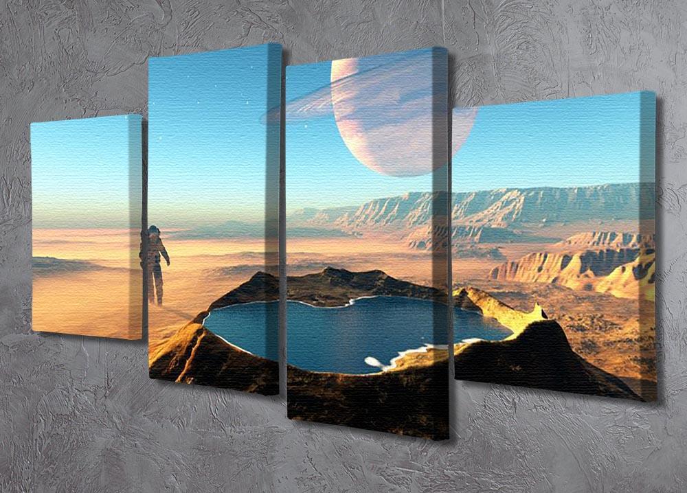 Red Planet Mars Space Walk 4 Split Panel Canvas - Canvas Art Rocks - 2
