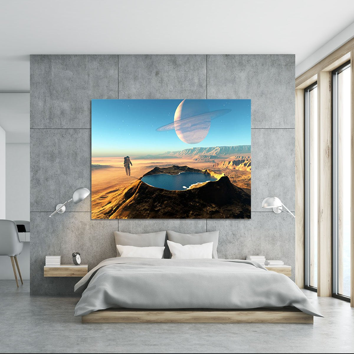 Red Planet Mars Space Walk Canvas Print or Poster