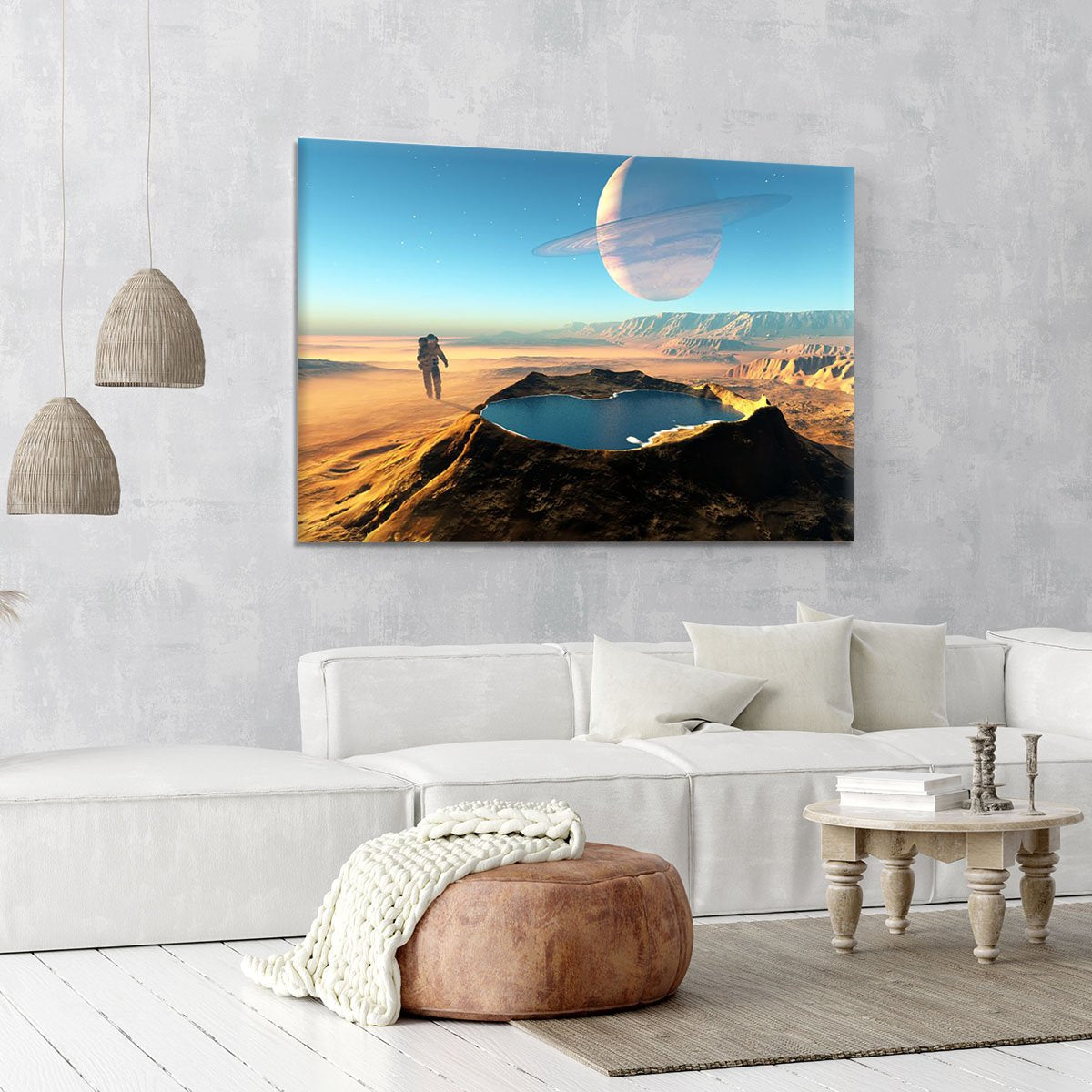 Red Planet Mars Space Walk Canvas Print or Poster