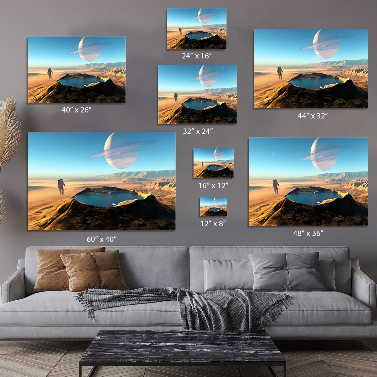 Red Planet Mars Space Walk Canvas Print or Poster