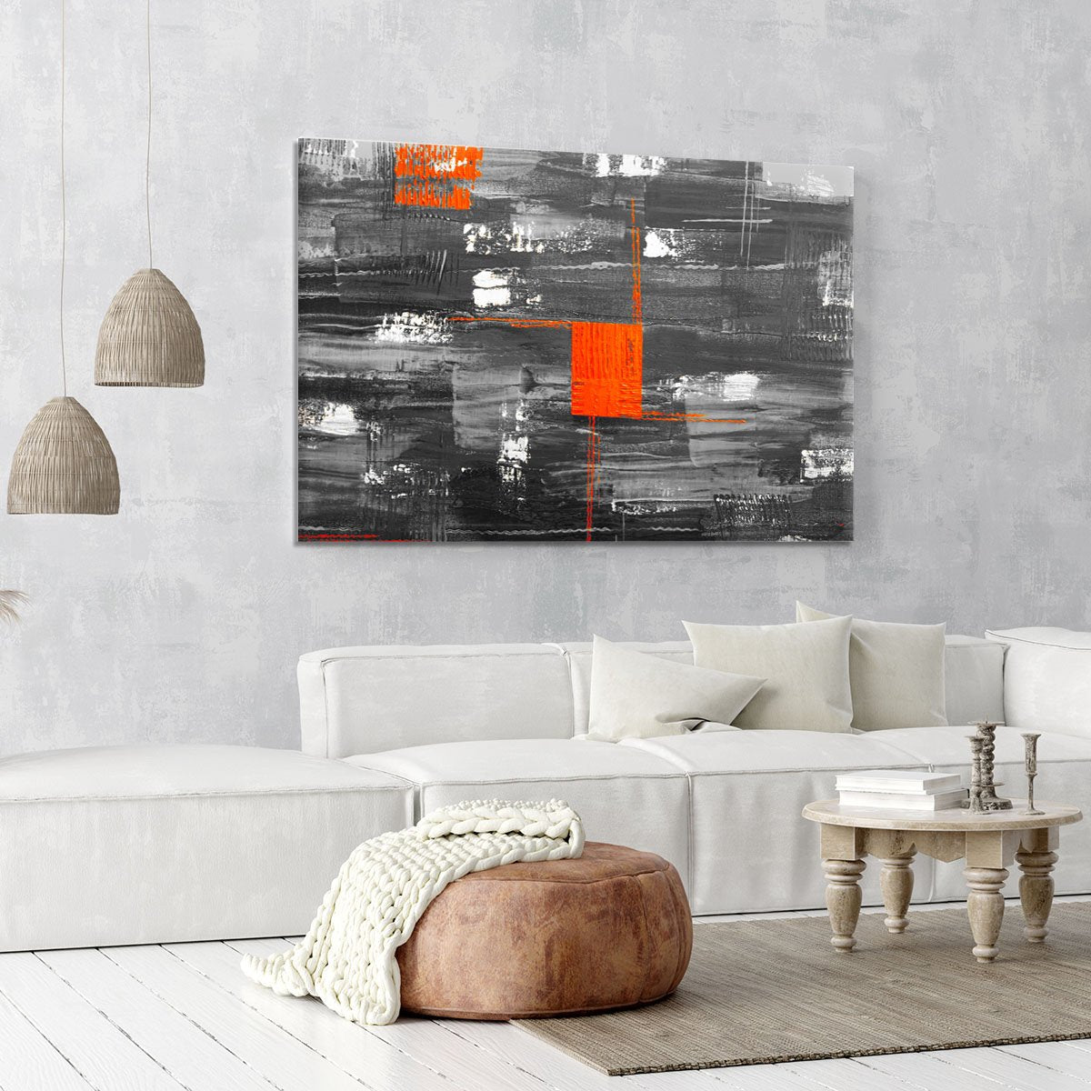 Red Square Canvas Print or Poster