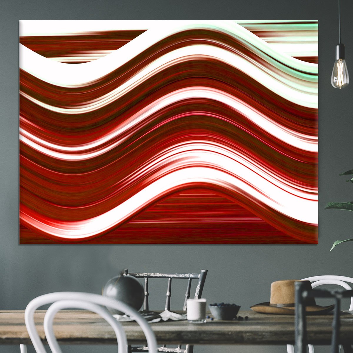 Red Wave Canvas Print or Poster
