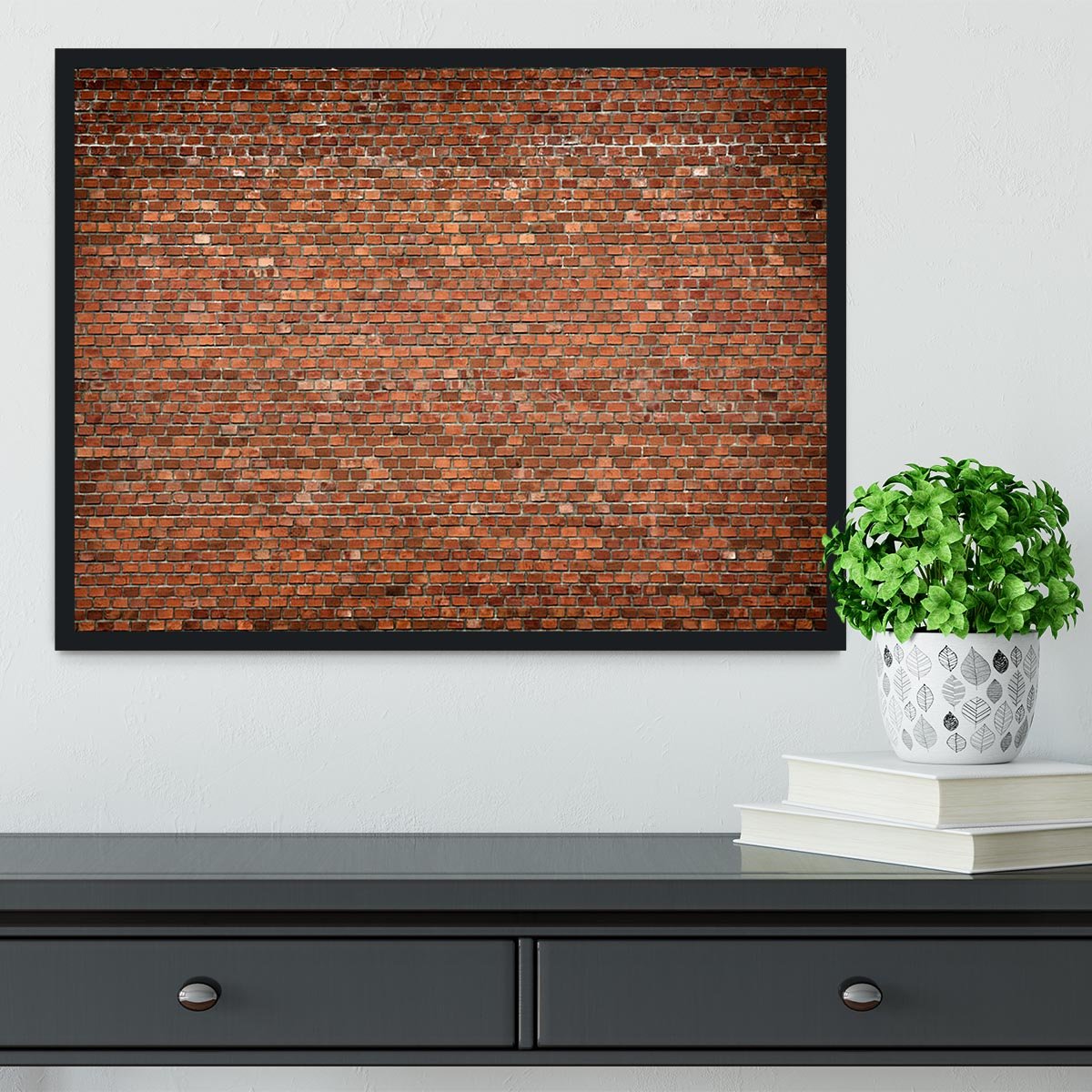 Red brick wall texture Framed Print - Canvas Art Rocks - 2
