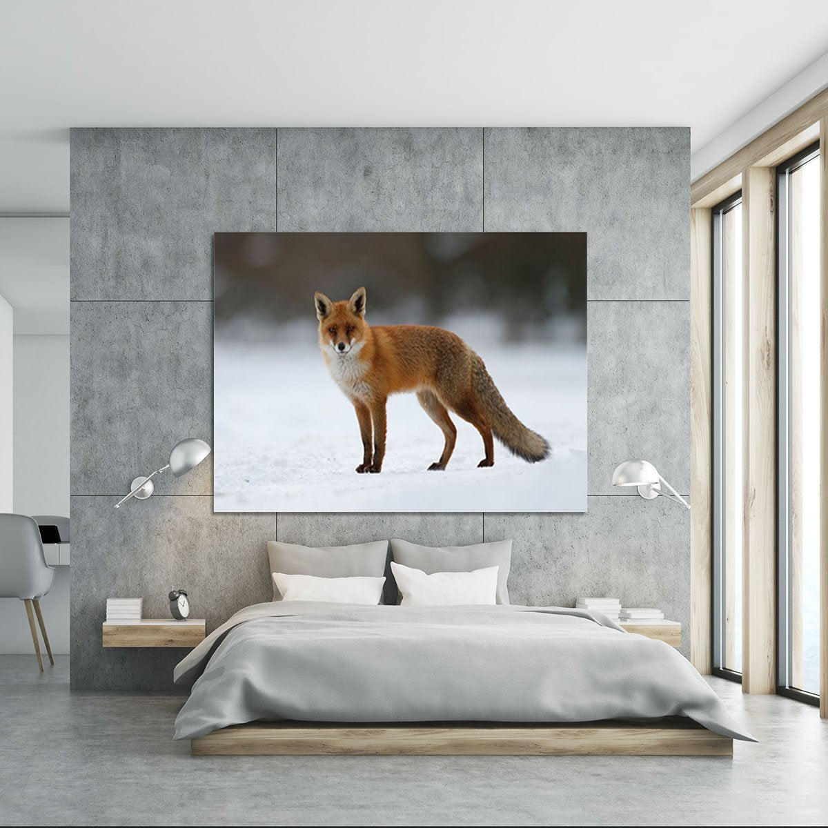 Red fox in the snow Canvas Print or Poster