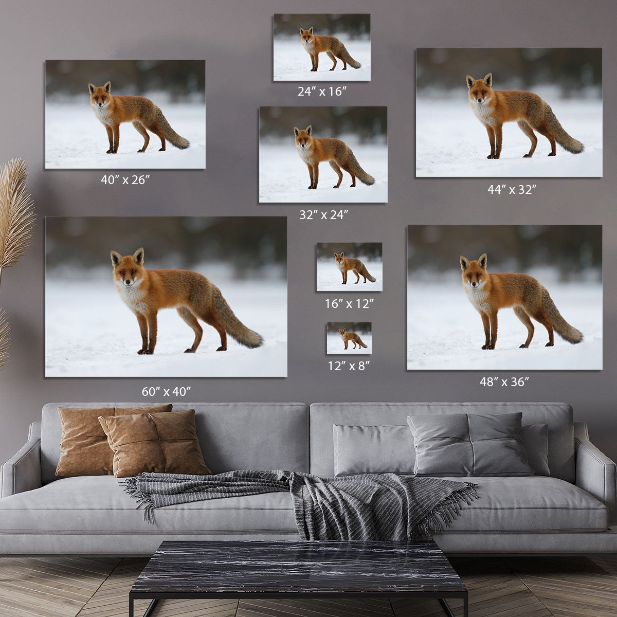 Red fox in the snow Canvas Print or Poster