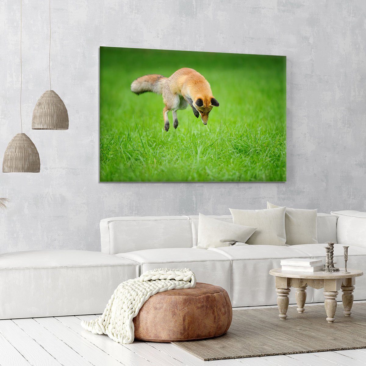 Red fox on hunt Canvas Print or Poster