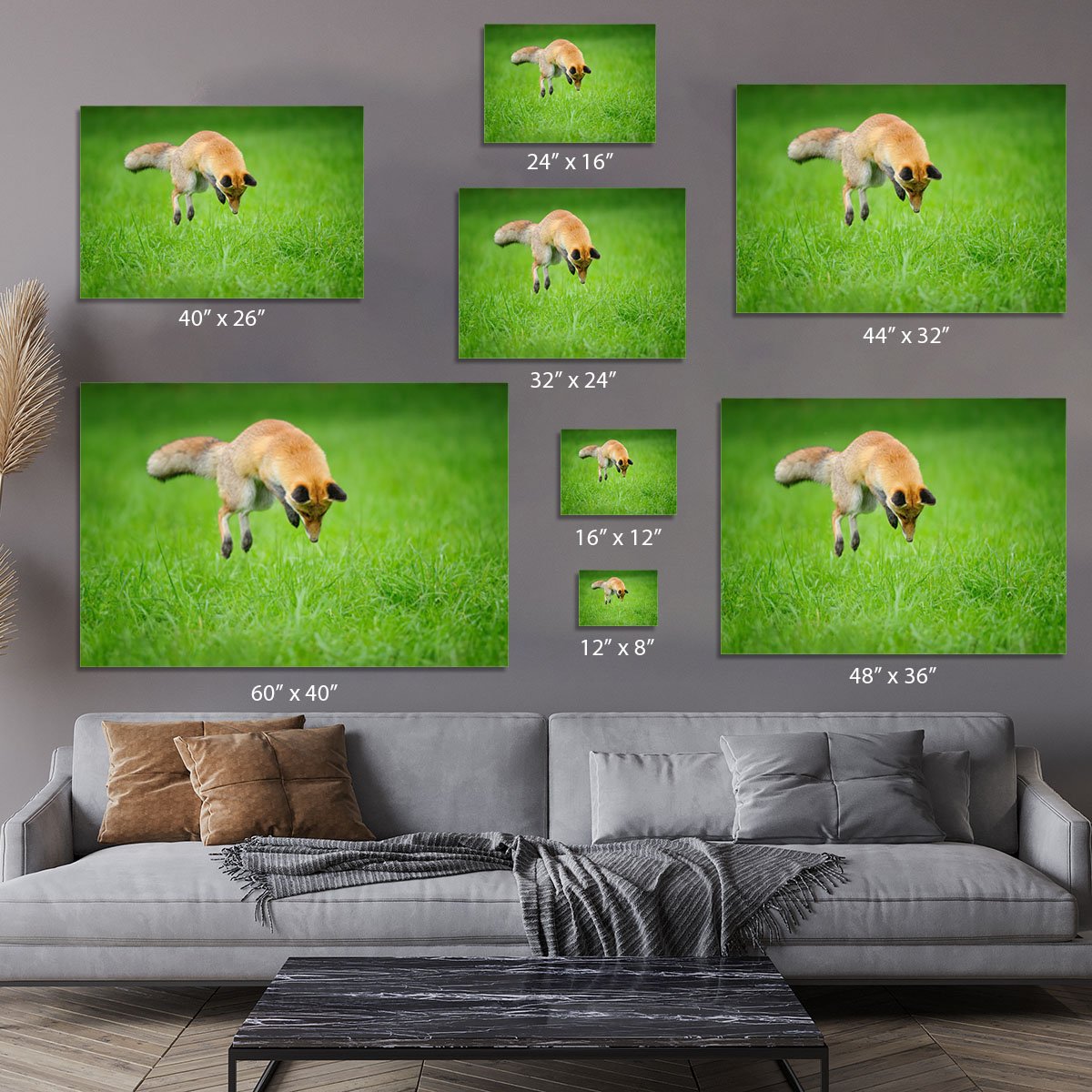 Red fox on hunt Canvas Print or Poster