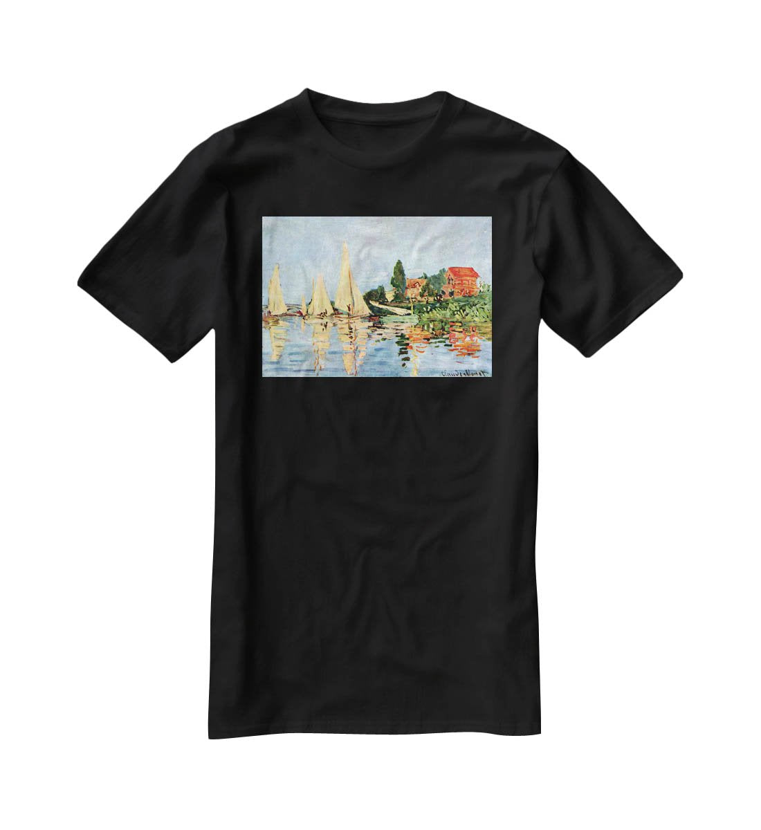 Regatta at Argenteuil by Monet T-Shirt - Canvas Art Rocks - 1