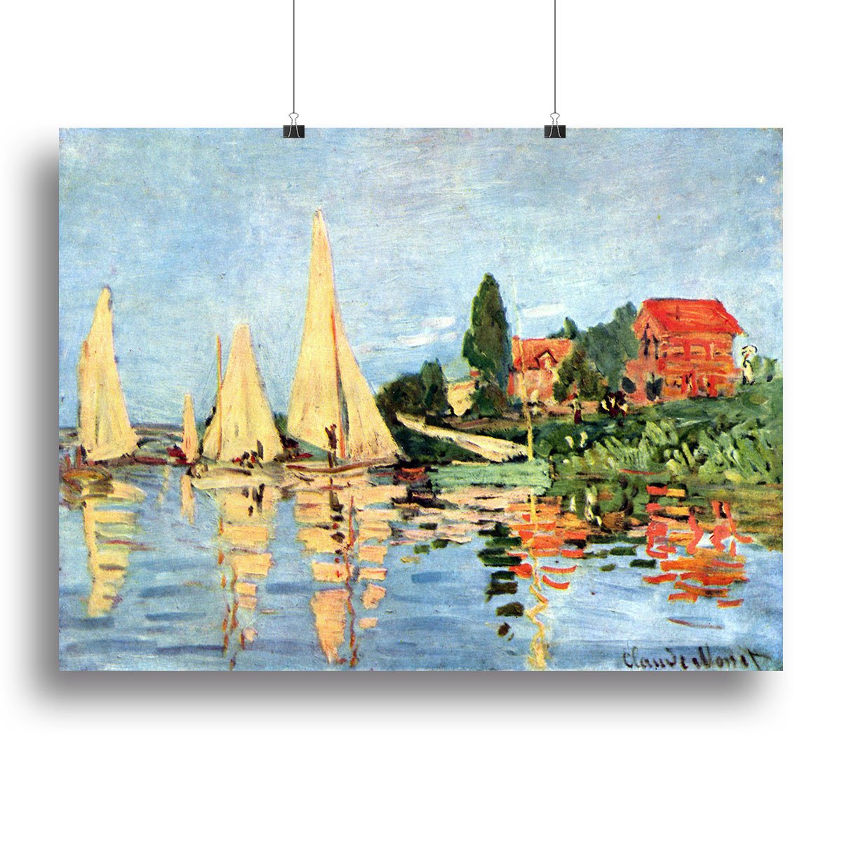 Regatta at Argenteuil by Monet Canvas Print or Poster