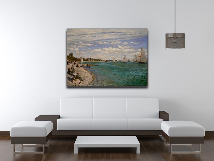 Regatta at St. Adresse by Monet Canvas Print & Poster - Canvas Art Rocks - 4