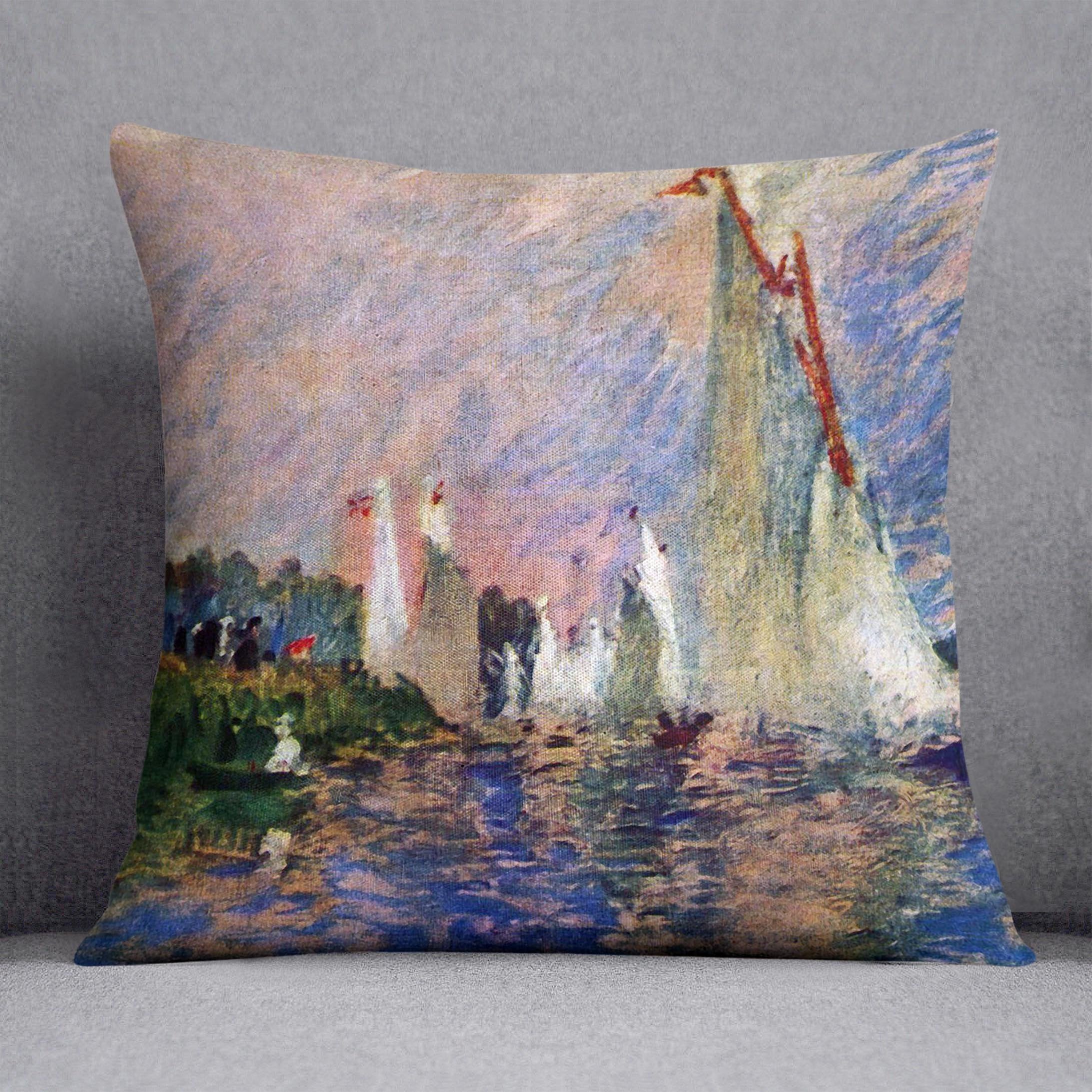 Regatta in Argenteuil by Renoir Throw Pillow
