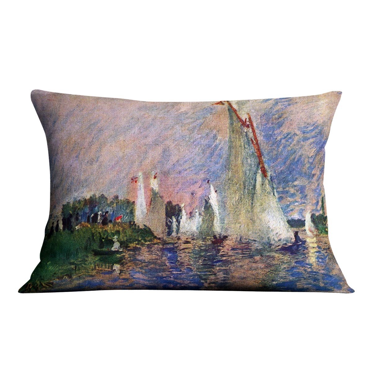 Regatta in Argenteuil by Renoir Throw Pillow
