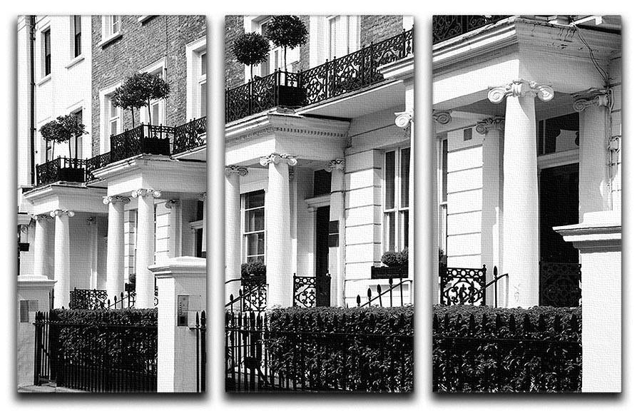 Regency Georgian terraced town house 3 Split Panel Canvas Print - Canvas Art Rocks - 1