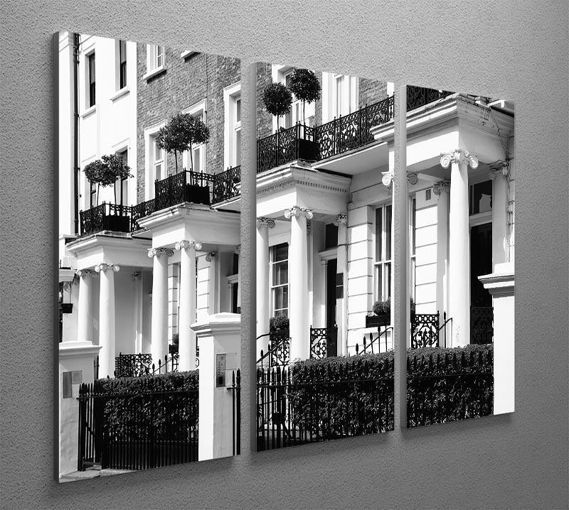 Regency Georgian terraced town house 3 Split Panel Canvas Print - Canvas Art Rocks - 2